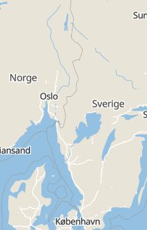 Översiktskarta som visar hela Sverige med en markör som visar ungefär var händelsen inträffat
