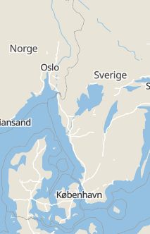 Översiktskarta som visar hela Sverige med en markör som visar ungefär var händelsen inträffat