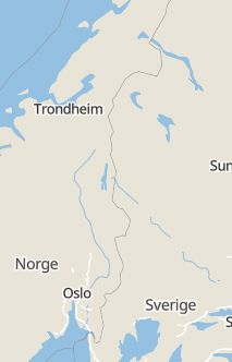 Översiktskarta som visar hela Sverige med en markör som visar ungefär var händelsen inträffat