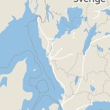 Karta som med röd fyrkant ramar in Stenkullen, Lerum, Västra Götalands län