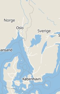 Översiktskarta som visar hela Sverige med en markör som visar ungefär var händelsen inträffat
