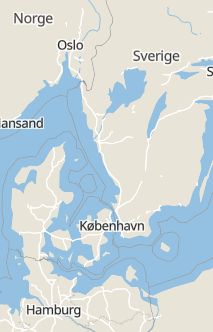 Översiktskarta som visar hela Sverige med en markör som visar ungefär var händelsen inträffat