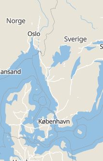 Översiktskarta som visar hela Sverige med en markör som visar ungefär var händelsen inträffat