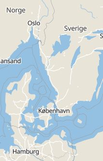 Översiktskarta som visar hela Sverige med en markör som visar ungefär var händelsen inträffat
