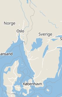 Översiktskarta som visar hela Sverige med en markör som visar ungefär var händelsen inträffat
