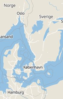 Översiktskarta som visar hela Sverige med en markör som visar ungefär var händelsen inträffat