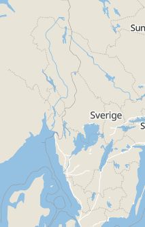 Översiktskarta som visar hela Sverige med en markör som visar ungefär var händelsen inträffat
