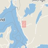 Karta som med röd fyrkant ramar in Lodjursvägen, Lerum, Västra Götalands län