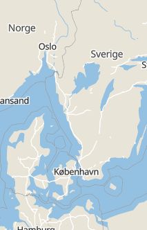 Översiktskarta som visar hela Sverige med en markör som visar ungefär var händelsen inträffat