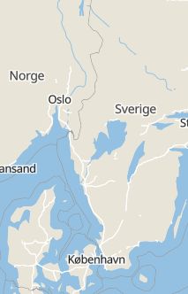 Översiktskarta som visar hela Sverige med en markör som visar ungefär var händelsen inträffat