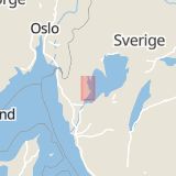 Karta som med röd fyrkant ramar in Stallgatan, Mellerud, Västra Götalands län