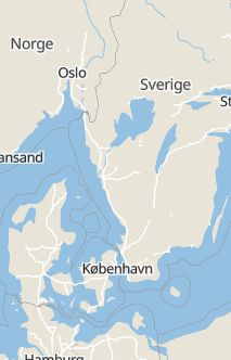 Översiktskarta som visar hela Sverige med en markör som visar ungefär var händelsen inträffat