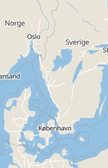 Översiktskarta som visar hela Sverige med en markör som visar ungefär var händelsen inträffat