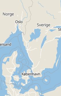 Översiktskarta som visar hela Sverige med en markör som visar ungefär var händelsen inträffat