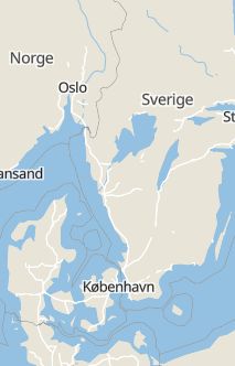 Översiktskarta som visar hela Sverige med en markör som visar ungefär var händelsen inträffat