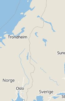 Översiktskarta som visar hela Sverige med en markör som visar ungefär var händelsen inträffat