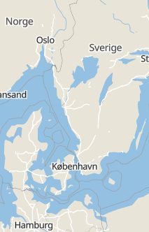 Översiktskarta som visar hela Sverige med en markör som visar ungefär var händelsen inträffat