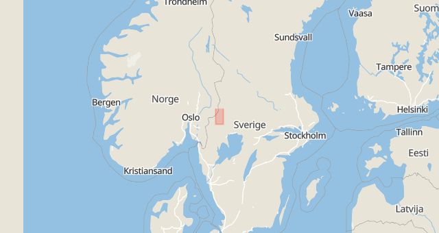 Karta som med röd fyrkant ramar in Värmland, Arvika, Karlstad, Herrhagen, Värmlands län