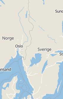 Översiktskarta som visar hela Sverige med en markör som visar ungefär var händelsen inträffat