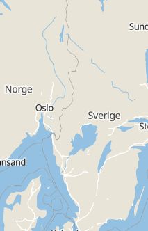 Översiktskarta som visar hela Sverige med en markör som visar ungefär var händelsen inträffat