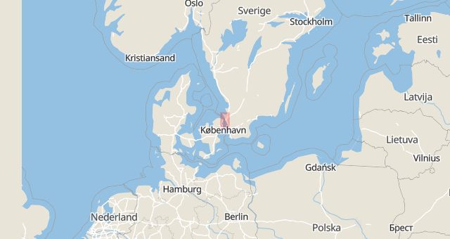 Karta som med röd fyrkant ramar in Båthusgatan, Helsingborg, Skåne län