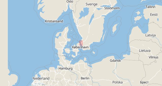 Karta som med röd fyrkant ramar in Maria Park, Helsingborg, Skåne län