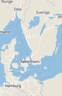 Översiktskarta som visar hela Sverige med en markör som visar ungefär var händelsen inträffat