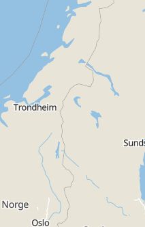 Översiktskarta som visar hela Sverige med en markör som visar ungefär var händelsen inträffat