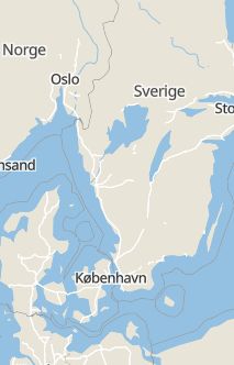 Översiktskarta som visar hela Sverige med en markör som visar ungefär var händelsen inträffat