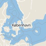 Karta som med röd fyrkant ramar in Trädgårdsgatan, Landskrona, Skåne län