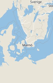 Översiktskarta som visar hela Sverige med en markör som visar ungefär var händelsen inträffat