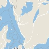 Karta som med röd fyrkant ramar in Funningen, Berg, Borås, Västra Götalands län