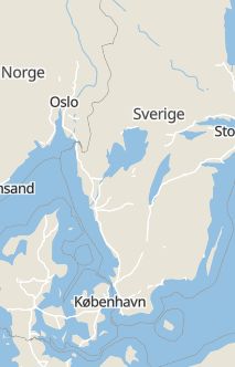 Översiktskarta som visar hela Sverige med en markör som visar ungefär var händelsen inträffat