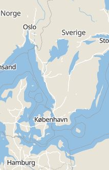 Översiktskarta som visar hela Sverige med en markör som visar ungefär var händelsen inträffat