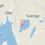 Karta som med röd fyrkant ramar in Högåsgatan, Orange, Säffle, Värmlands län