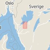 Karta som med röd fyrkant ramar in Stora Levene, Vara, Västra Götalands län
