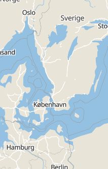 Översiktskarta som visar hela Sverige med en markör som visar ungefär var händelsen inträffat