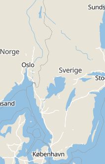 Översiktskarta som visar hela Sverige med en markör som visar ungefär var händelsen inträffat