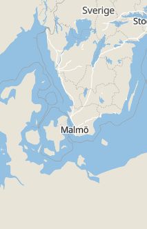 Översiktskarta som visar hela Sverige med en markör som visar ungefär var händelsen inträffat