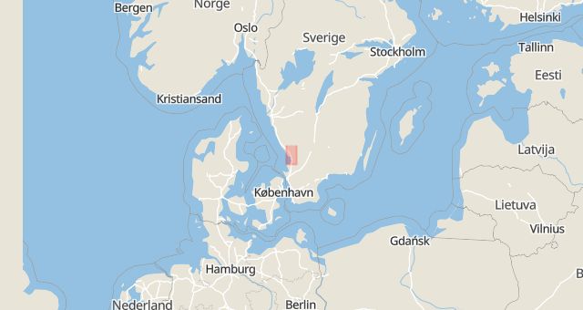 Karta som med röd fyrkant ramar in Varberg, Äppelvägen, Halmstad, Hallands län
