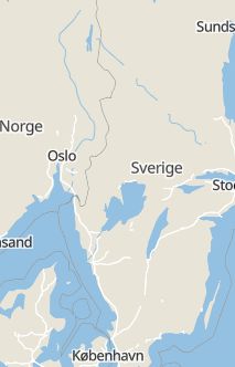 Översiktskarta som visar hela Sverige med en markör som visar ungefär var händelsen inträffat