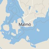 Karta som med röd fyrkant ramar in Erikslust, Erikslustvägen, Malmö, Skåne län