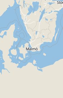 Översiktskarta som visar hela Sverige med en markör som visar ungefär var händelsen inträffat
