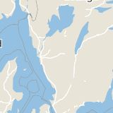 Karta som med röd fyrkant ramar in Hulta, Borås, Västra Götalands län