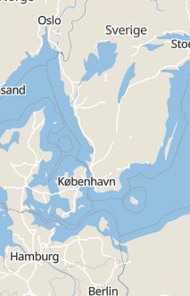 Översiktskarta som visar hela Sverige med en markör som visar ungefär var händelsen inträffat