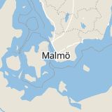 Karta som med röd fyrkant ramar in Heleneholm, Malmö, Skåne län
