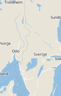 Översiktskarta som visar hela Sverige med en markör som visar ungefär var händelsen inträffat