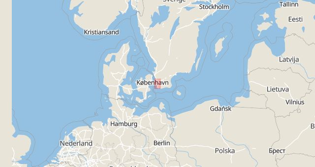 Karta som med röd fyrkant ramar in Oljehamnen, Malmö, Skåne län
