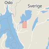 Karta som med röd fyrkant ramar in Skarstad, Vara, Västra Götalands län