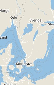 Översiktskarta som visar hela Sverige med en markör som visar ungefär var händelsen inträffat